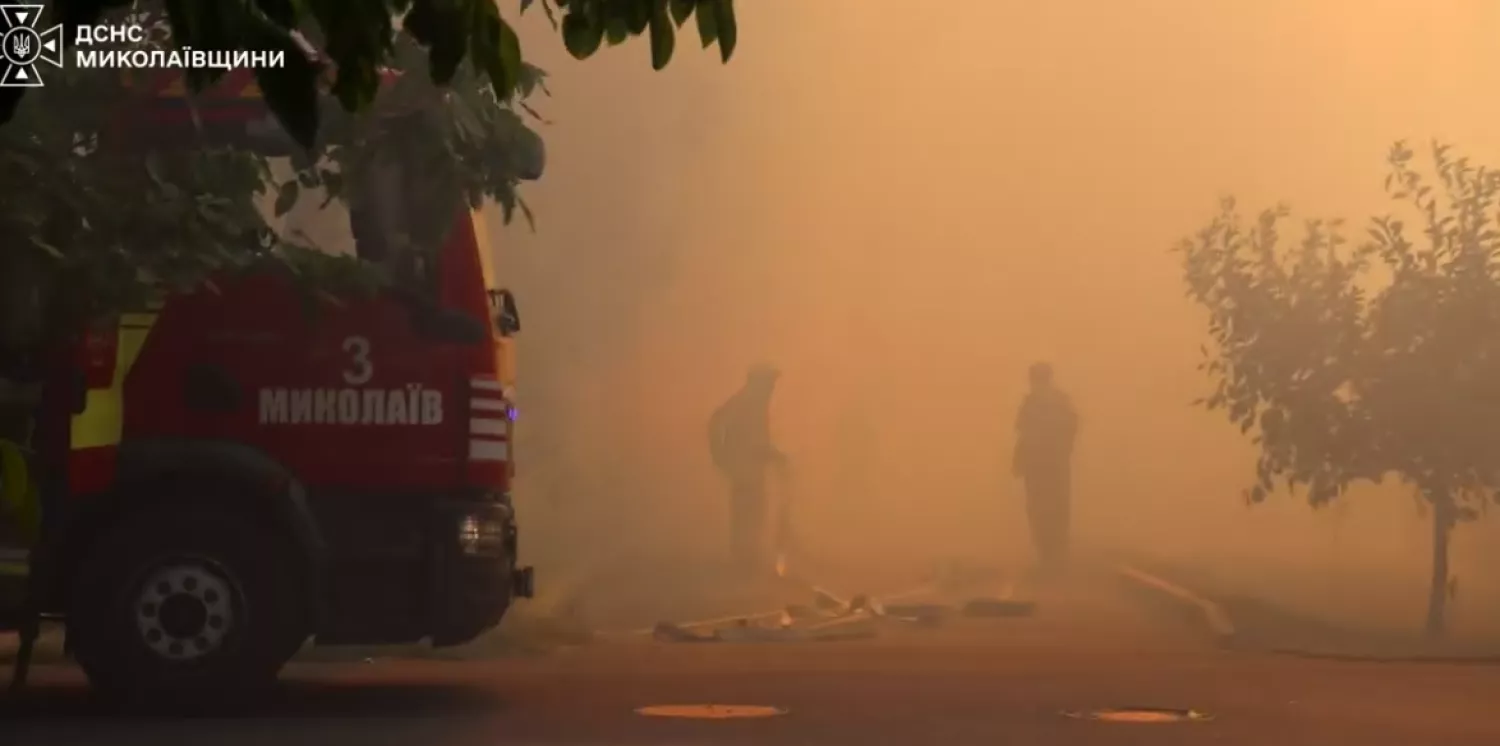 65 пожеж за добу на Миколаївщині. Скрин з відео