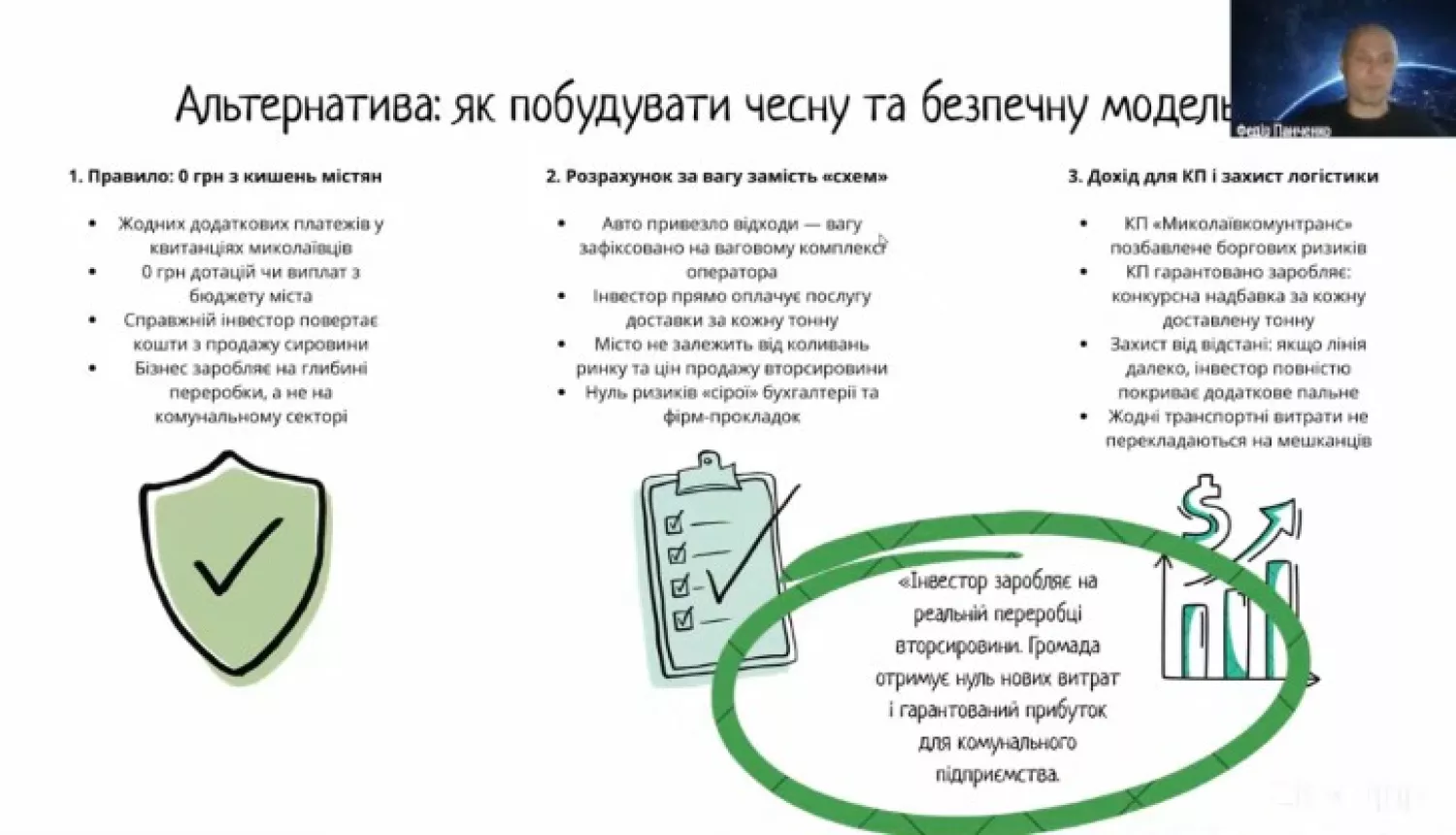 Скриншот з засідання бюджетної комісії, де були презентовані зміни до умов конкурсу