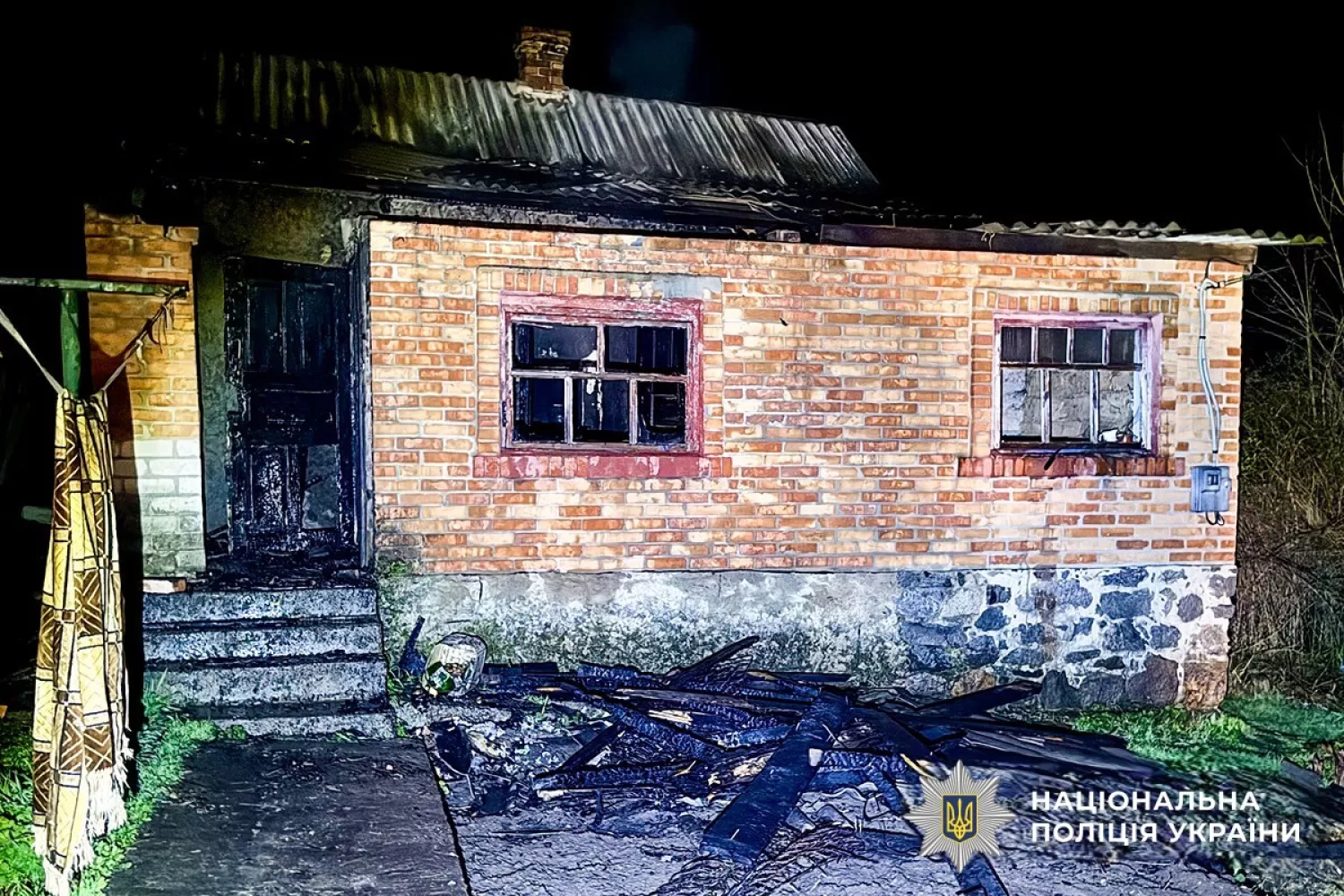 Підпалив будинок через сварку. Фото нацполіція