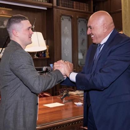 Колишній міністр України Михайло Федоров та міністр оборони Гвідо Крозетто. 28 серпня 2026 рік. Фото: FEDOROV/Telegram
