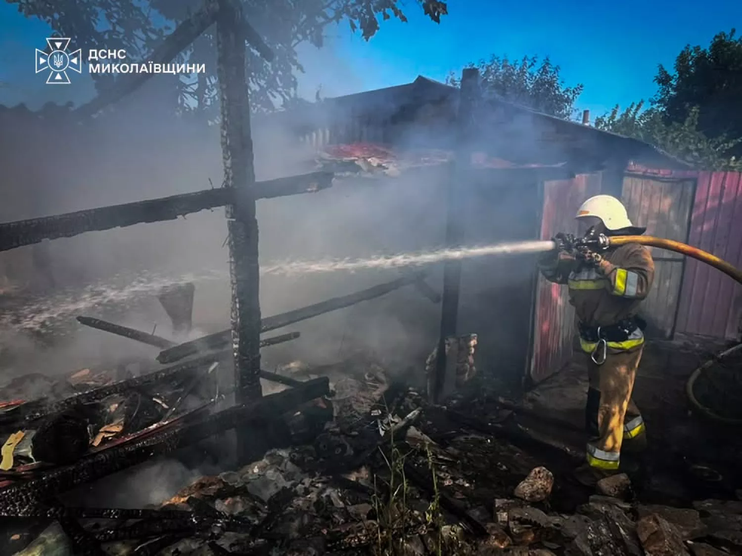 Ліквідація пожежі у Миколаївській області. Фото: ДСНС