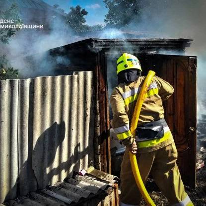 Пожежа у Миколаївській області. Фото: ДСНС
