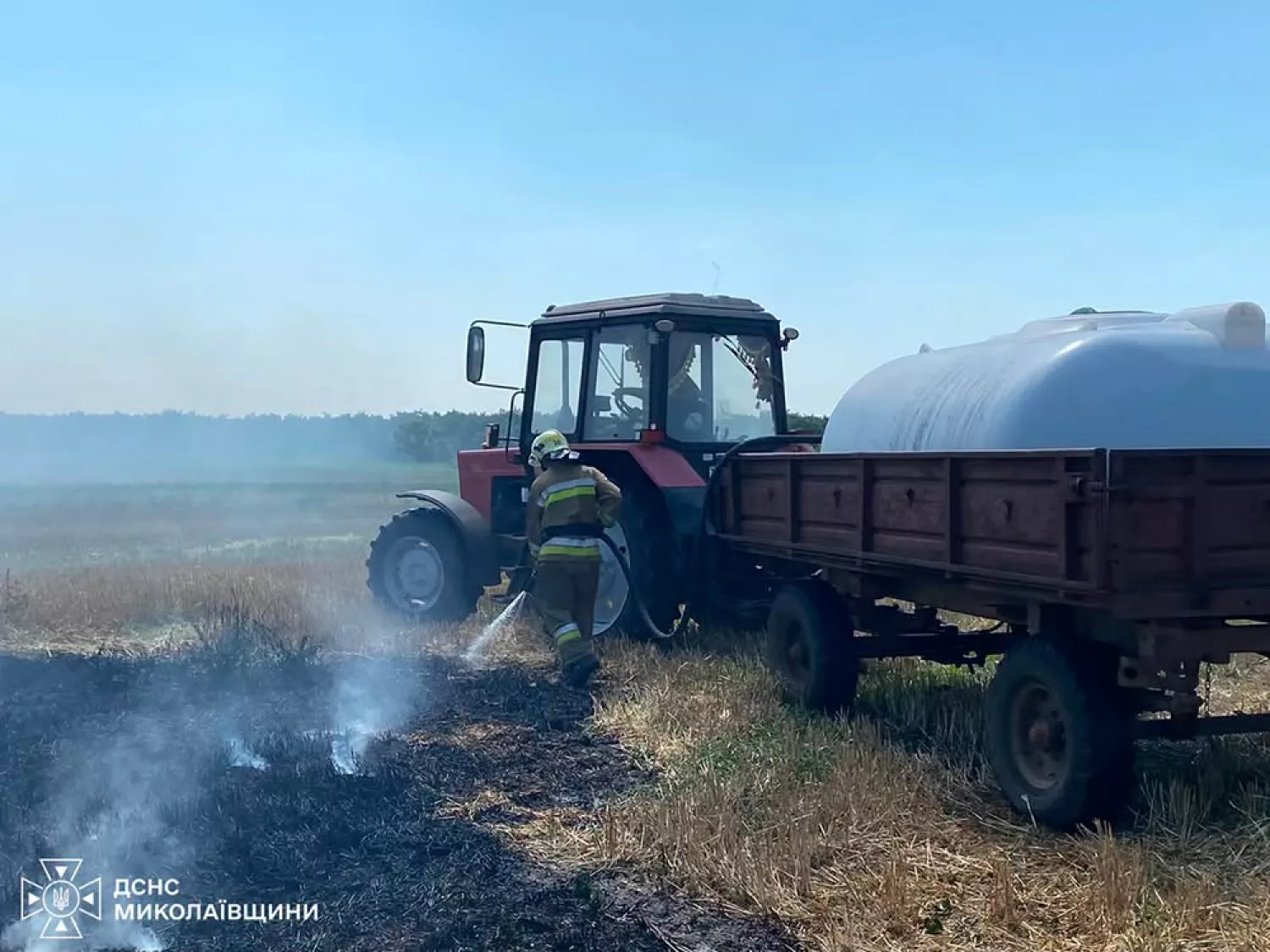 Пожежа у Миколаївській області. Фото: ДСНС