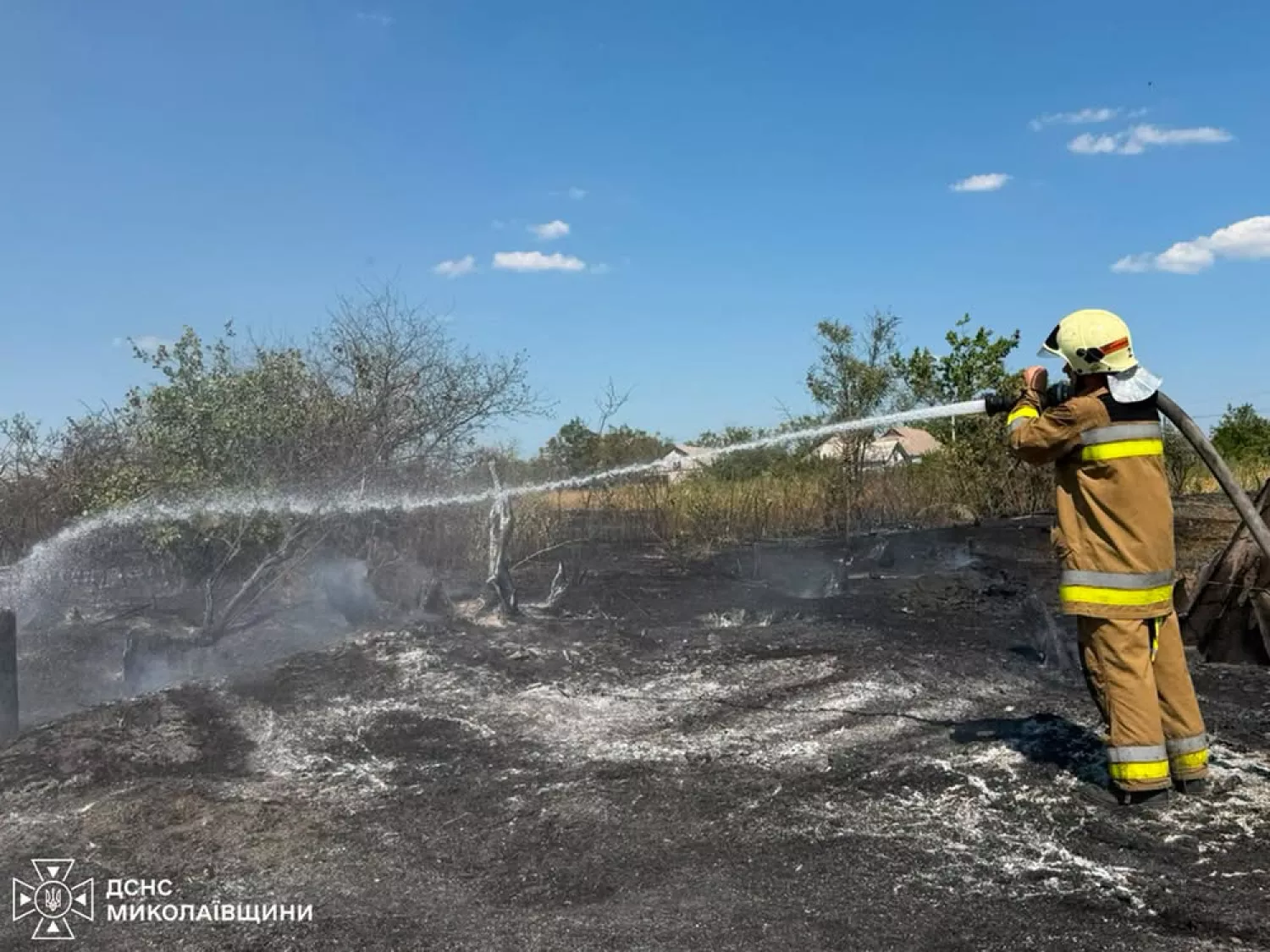 Пожежа у Миколаївській області. Фото: ДСНС