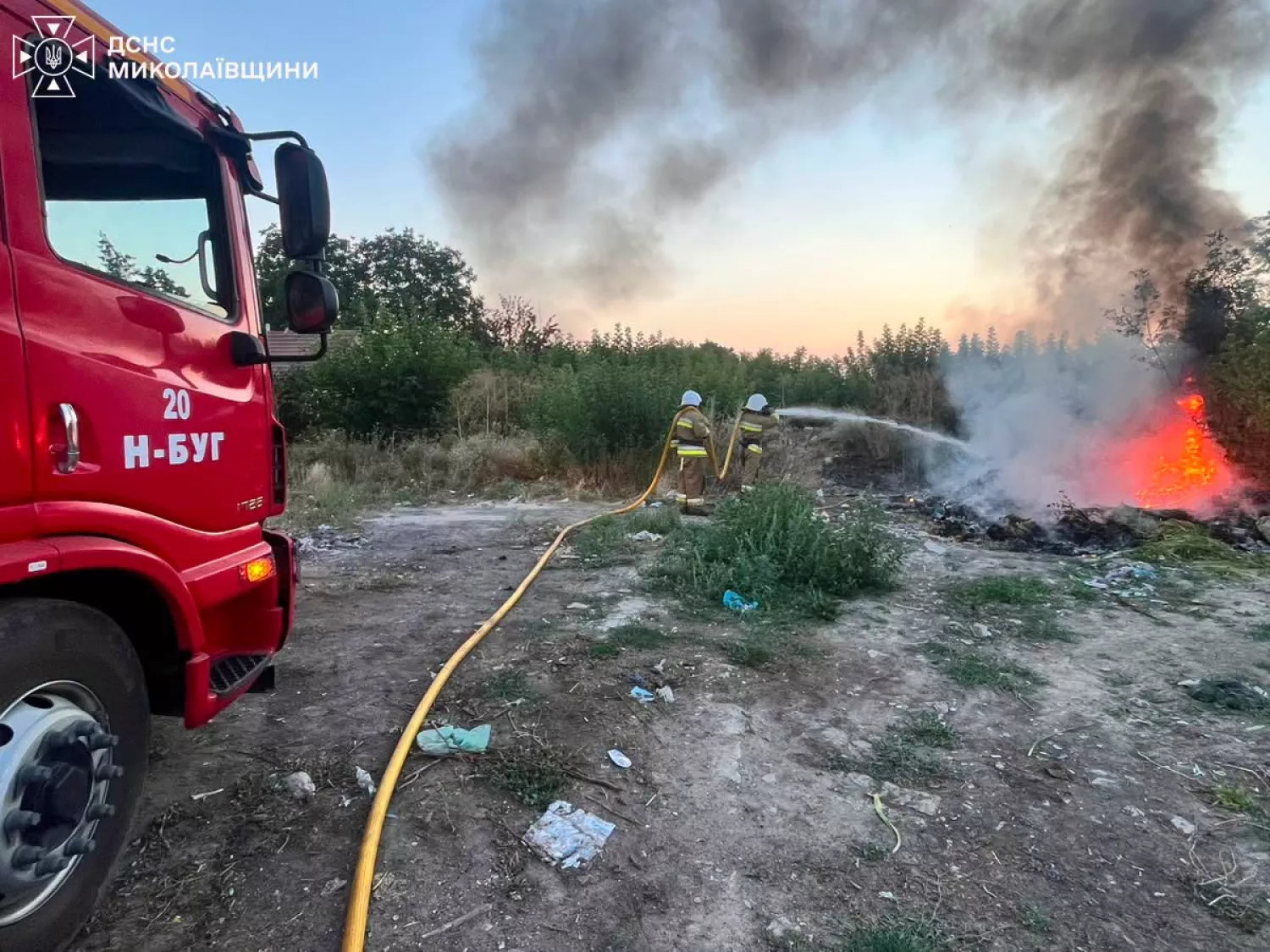 Пожежа у Миколаївській області. Фото: ДСНС