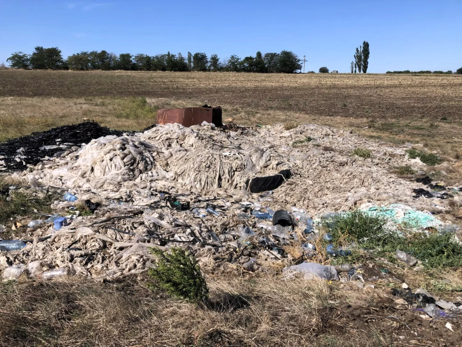 На Одещині вимагають прибрати стихійне сміттєзвалище. Фото Держекоінспекція Південно-Західного округу.