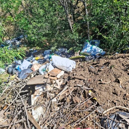 На Одещині виявили звалище побутових відходів. Фото: Держекоінспекція