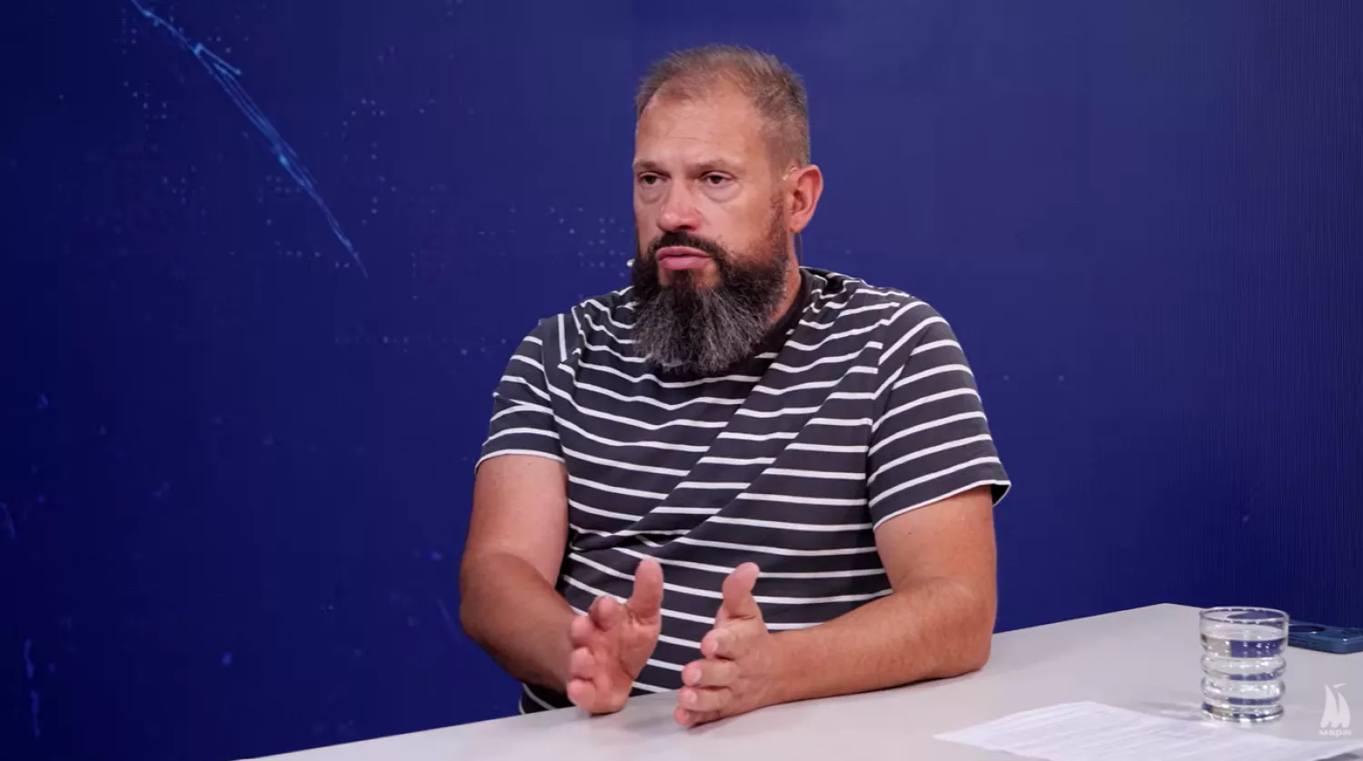 Директор КП «ЕЛУ автодоріг» Віталій Шевченко. Скриншот з ефіру ТРК «МАРТ»