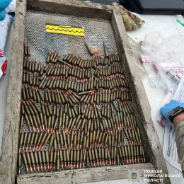 Чоловік зберігав удома гранати, 339 набоїв та частини автомата. Фото: Поліція Миколаївщини