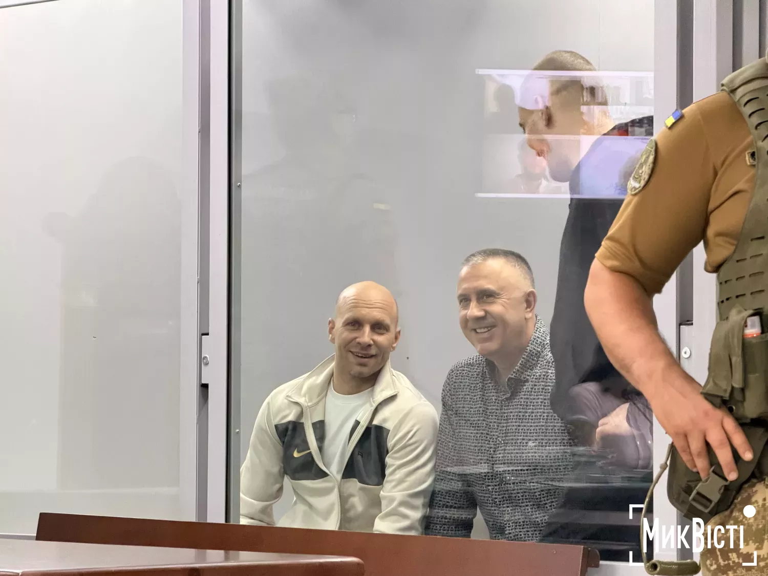 Обвинувачені Ігор Джемерчук, Ігор Науменко та Руслан Ковалевський. Фото: МикВісті