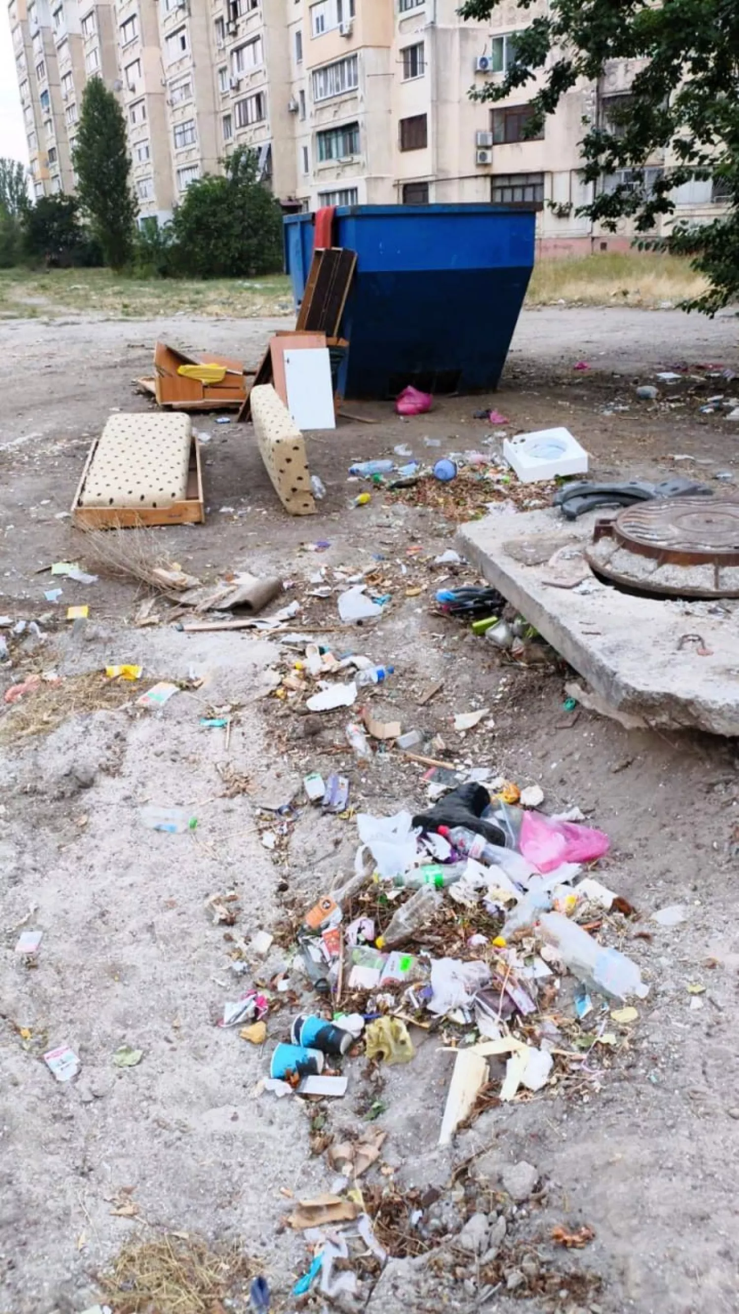 У Миколаєві на вулиці Лазурній ліквідували несанкціоноване сміттєзвалище. Фото екоінспекція