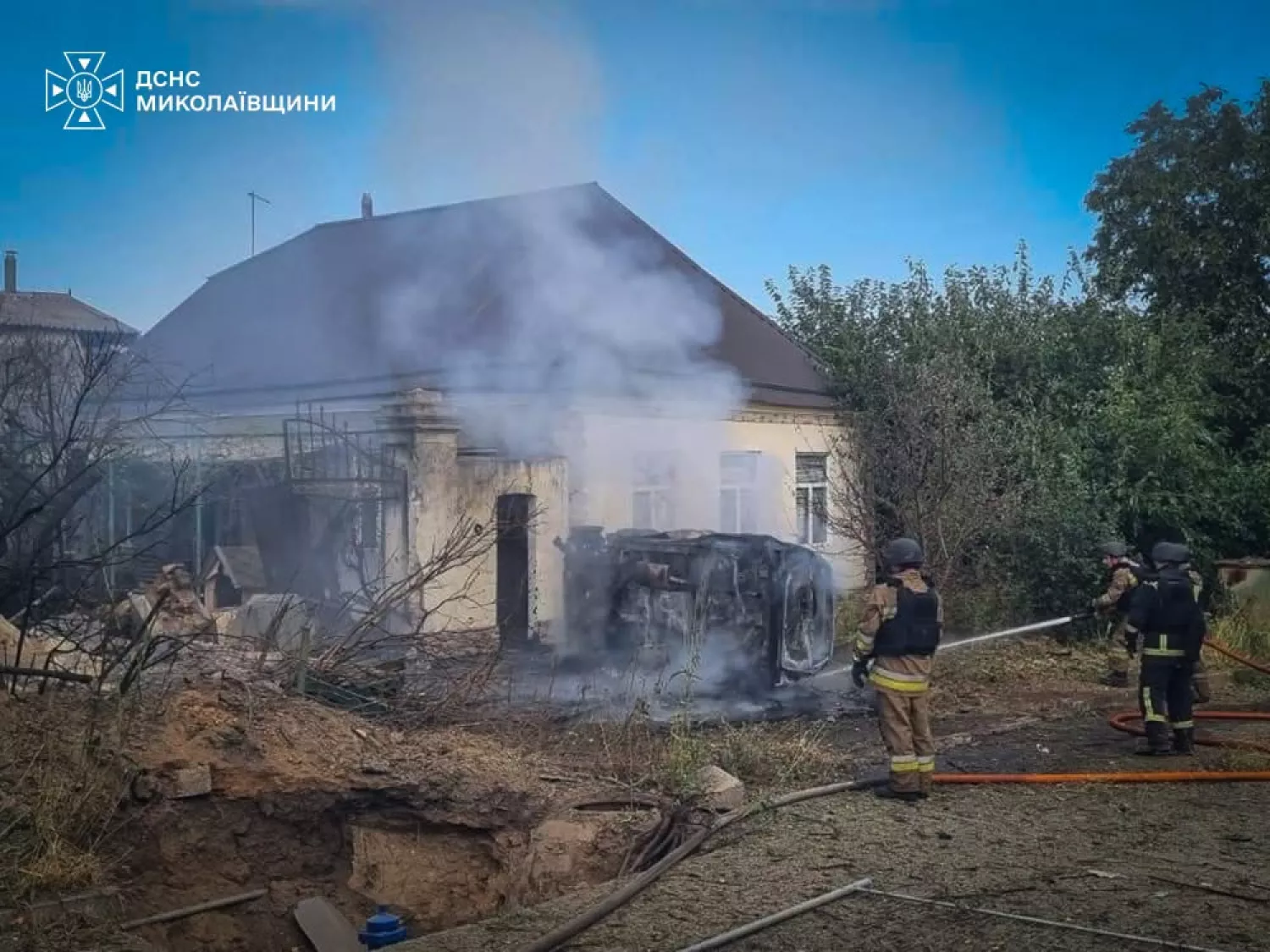 Наслідки обстрілу Миколаєва 2 вересня. Фото: ДСНС