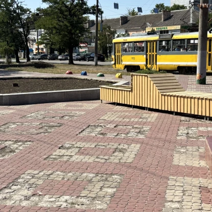 Стан плитки біля головного входу в зоопарк. Фото: МикВісті