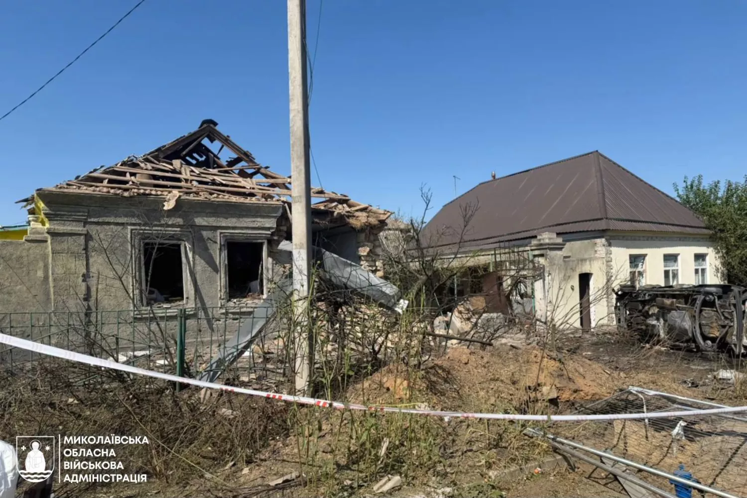 Наслідки обстрілу Миколаєва 2 вересня. Фото: Миколаївська ОВА