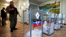 На окупованій Херсонщини оголосили результати незаконних виборів до Держдуми РФ. Фото: kyiv24.news