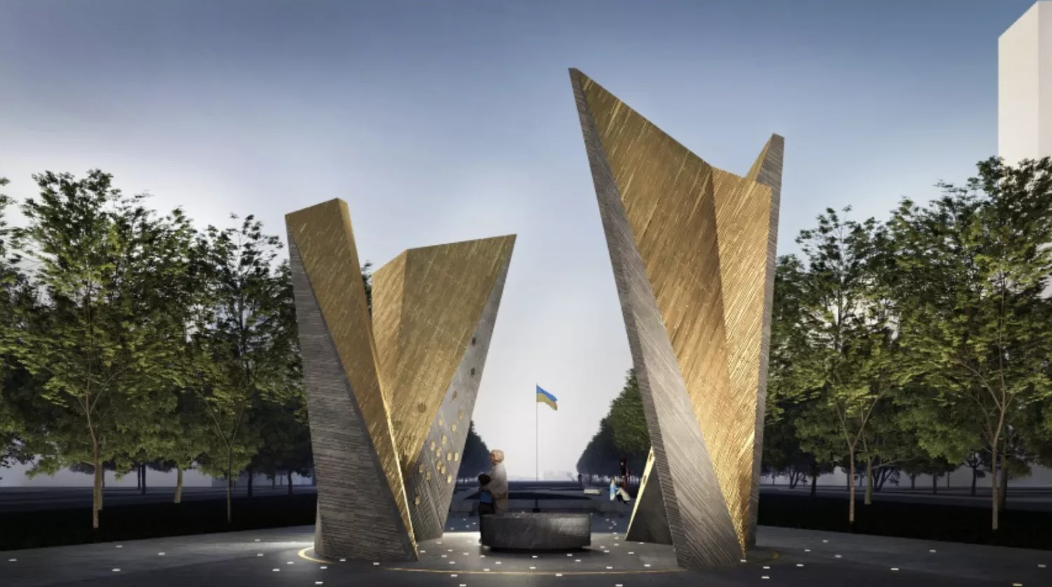 Проєкт нового пам'ятника правоохоронцям, який зайняв I місце. Фото: Департамент архіектури