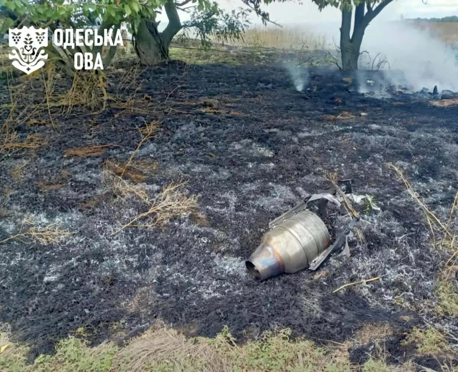 На Одещині російський дрон атакував авто енергетиків. Фото: Одеська ОВА