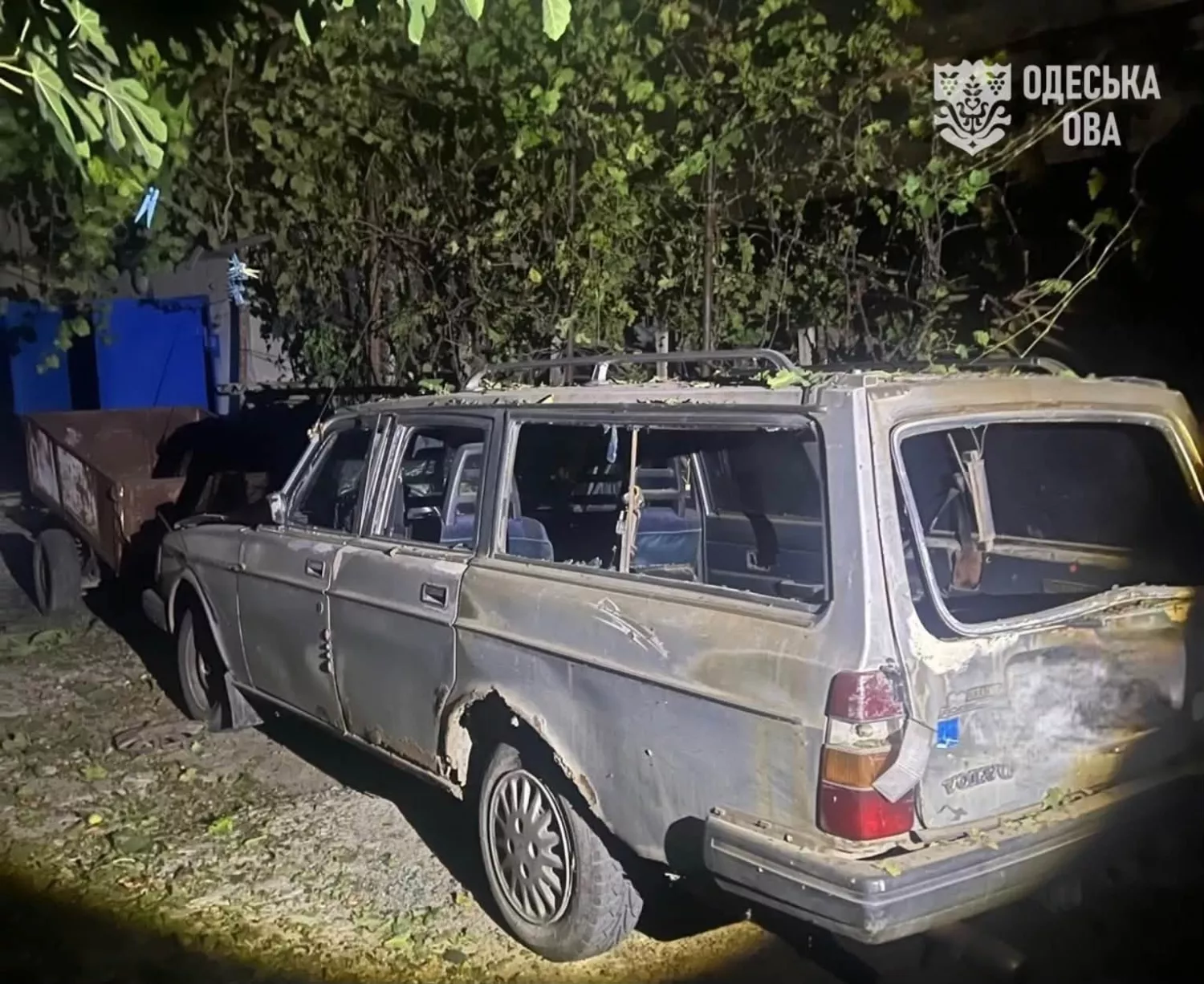 Наслідки обстрілу Одеської області 28 вересня. Фото: ОВА