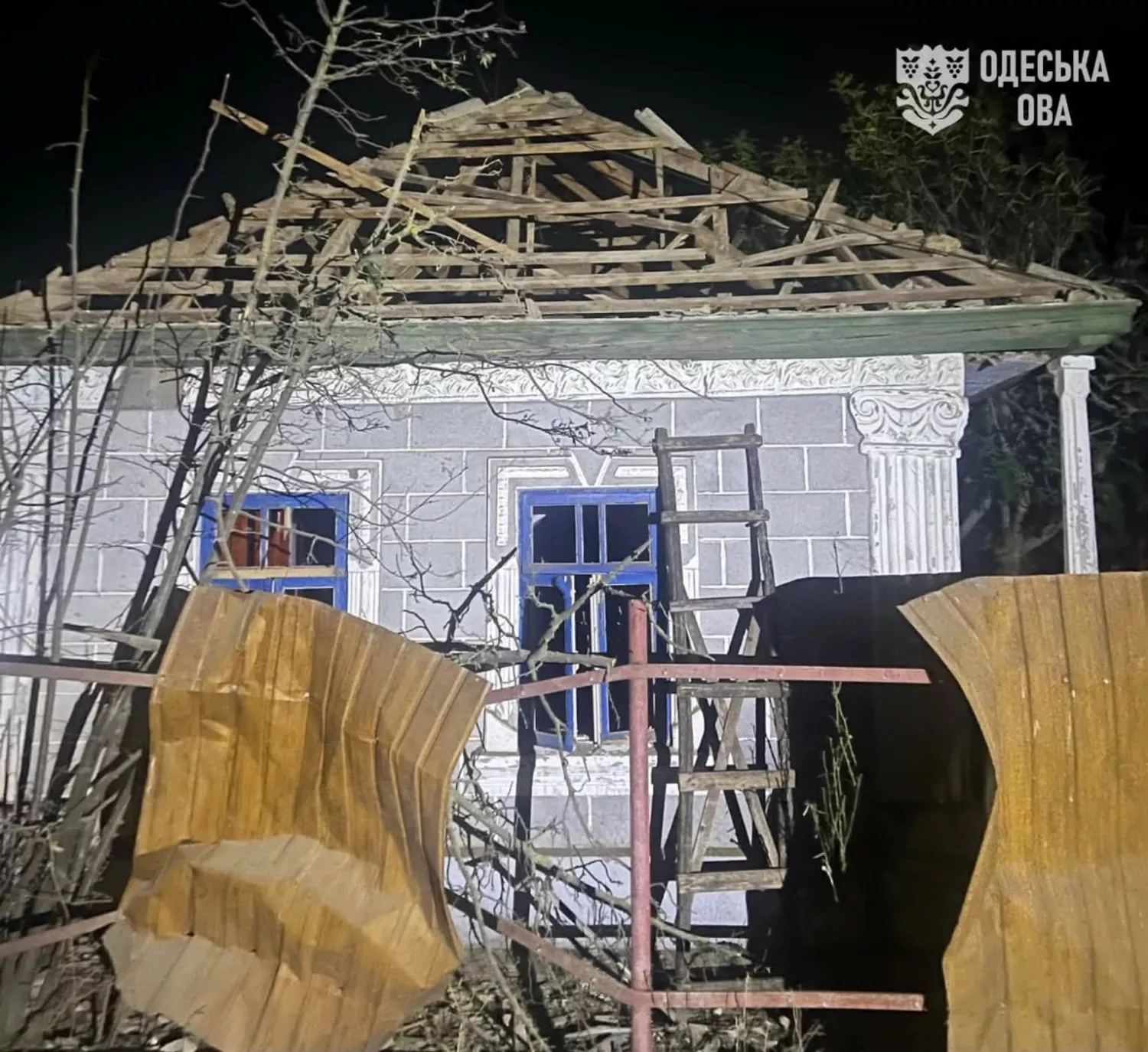 Наслідки обстрілу Одеської області 28 вересня. Фото: ОВА