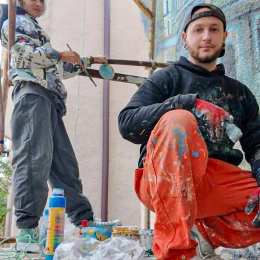 У Миколаєві з’явився новий стінопис із портретом Квітки Цісик. Фото: Галина Сеннікова