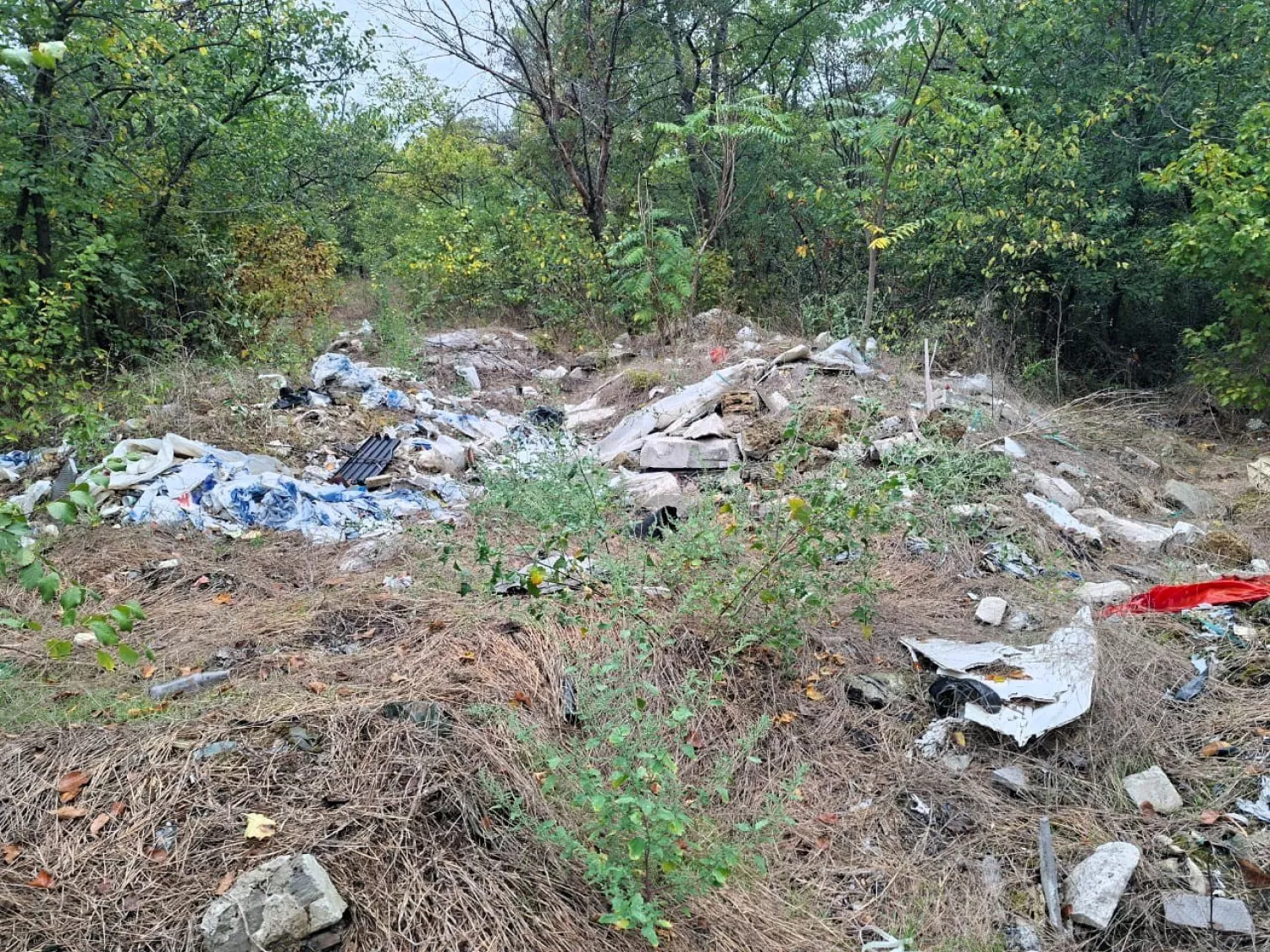 Стихійне сміттєзвалище біля Красносілки. Фото Державна екологічна інспекція Південно-Західного округу