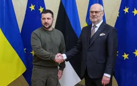 Естонія виділить ще €100 тис. на відновлення української енергетики. Скриншот з трансляції спільної пресконференції з Володимиром Зеленським/Facebook