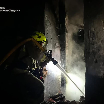 Ліквідація пожежі у Миколаївській області. Фото: ДСНС