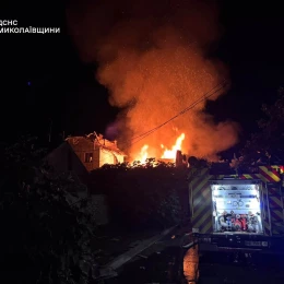 Наслідки атаки вночі 9 вересня. Фото: ДСНС Миколаївщини